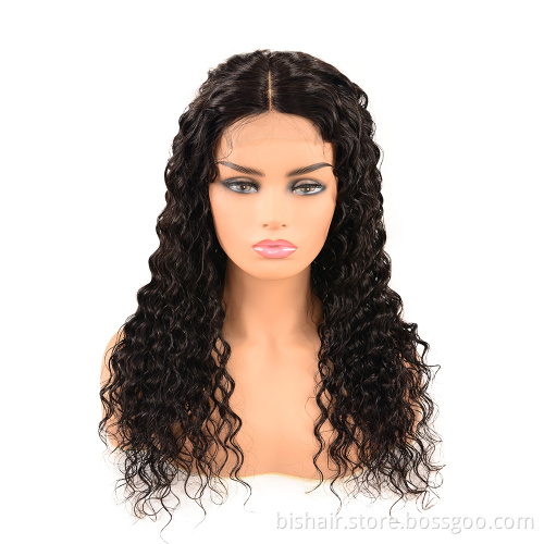 Wholesale Deep Wave Lace Front Wig With Brazilian Human Hair BIS Frontal Wigs For Women Deep Wave 4x4 Lace Closure Wigs
